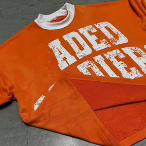 เสื้อยืดครอปของผู้ชายเสื้อโอเวอร์ไซส์ผ้าฝ้าย100% 230gsm โลโก้ออกแบบได้ตามต้องการเสื้อยืดโบซี่โอเวอร์ไซส์ทรงหลวมโอเวอร์ไซส์ - Product Image 4