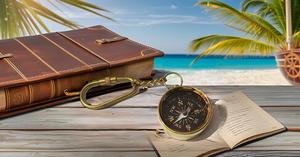 Kaychain Classic Vintage Brass <b>Compass</b> a Timeless <b>Navigation</b> Tool with Offset Printing - Product Image 4