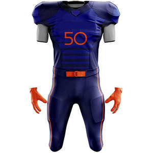 Uniforme de football américain personnalisé de haute qualité, respirant, tendance estivale, grande taille, adulte, entraînement, 100% polyester - Product Image 2