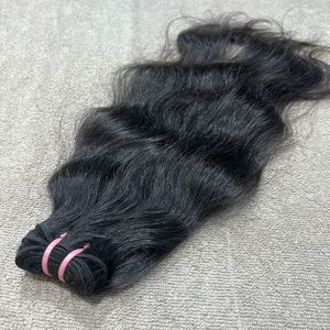 Extensions de Cheveux Remy avec Cuticules Alignées Grade 10A Vierge Indien Ondulé BodyWave Sans Perte Double Trame Machine Vente en Gros - Product Image 2