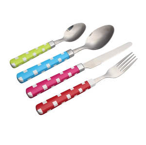 Ensemble de couverts aspect attrayant ensemble de vaisselle en acier inoxydable poignée en résine Design acier miroir artisanat métal argent Ware - Product Image 3