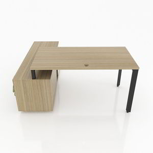 Pieds de bureau exécutif industriel 1400x700mm, base de meuble, cadre triangulaire en acier pour table d'hôpital, assemblage par emboîtement, métal - Product Image 3