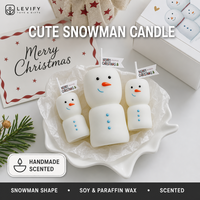 Velas Aromáticas Hechas a Mano con Forma de Muñeco de Nieve, Etiqueta Privada, Cera de Soja, Vela Perfumada, Decoración del Hogar, Regalo de Navidad, Venta al por Mayor