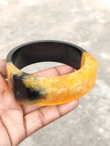 Bracelet acrylique transparent dégradé d'ange à la mode résine irrégulière cercle carré décorations pour femmes bijoux prix de gros - Product Image 3