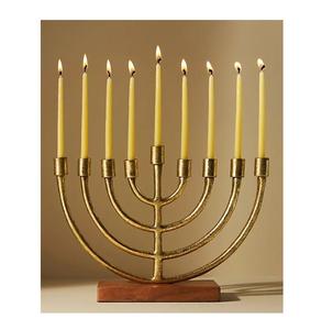 High Polish Quality Aluminium Menorah Candle Holder Candelabra <b>Tree</b> Tabletop & Indoor Home <b>Decor</b> for Christmas Festivals - Product Image 6