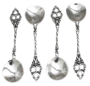 Couverts Argent Fini Cuillère À Café Ensemble Vaisselle Couverts Cuillère À Café À La Main En Acier Miroir Argent Fini Couverts - Product Image 1