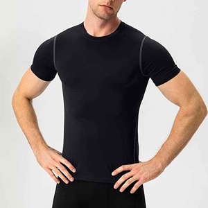 Séchage rapide MMA Rash Guard manches courtes vêtements de course Jogging porter Compression chemise d'entraînement pour Gym entraînement Fitness - Product Image 3
