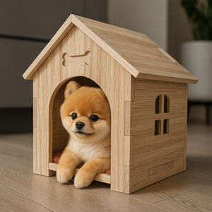 CD05 Casa interior moderna de lujo para mascotas Diseño de marco de madera abierto personalizado para perros pequeños y gatos Fabricante de Vietnam - Product Image 3