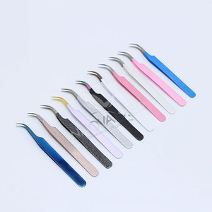 Venta al por mayor de pinzas para extensión de pestañas hechas en Pakistán, Etiqueta Privada, agarre perfecto para pestañas, pinzas para pestañas de volumen, pinzas coloridas - Product Image 2