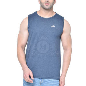 Camiseta sin Mangas Personalizada para Hombre, 100% Algodón, Color Sólido, Deportiva, de Secado Rápido, Ropa Deportiva Informal, Transpirable - Product Image 1