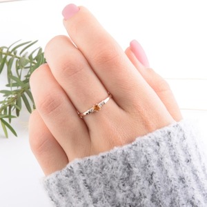 แหวนพลอยซิทรีนเงินสเตอริง925เครื่องประดับทำมือแหวนเงินสไตล์ Boho สำหรับผู้หญิงของขวัญแต่งงานสำหรับภรรยา - Product Image 1