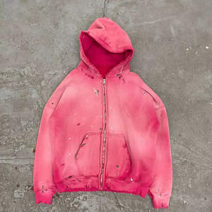 Sweat à capuche en molleton vintage noir personnalisé pour homme, vestes élégantes d'hiver, épaules tombantes, sweat à capuche délavé à l'acide - Product Image 1