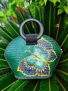 High Quality Customizable Women's Seagrass Handbag <b>Storage</b> Basket OEM Designs Rectangle Shape HNH Craft Wholesale - Product Image 5