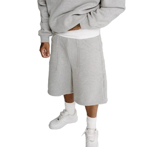 Pantalones Cortos Unisex Cómodos Personalizados por el Fabricante OEM, Pantalones Cortos Casuales de Felpa Francesa 100% Algodón, 380 GSM, Pantalones Cortos Gruesos - Product Image 1