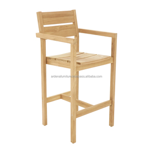 Ensemble de table à manger rectangulaire, minimaliste et moderne Meubles de bar en bois de teck de couleur naturelle pour les banquets à la maison - Product Image 4