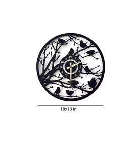 Reloj de pared de metal para el hogar y el salón, reloj de pared elegante decorativo para el dormitorio de gran tamaño estándar de Azora Industries - Product Image 5