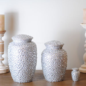 Urne en cristal saupoudré de diamants cendres humaines souvenir commémoratif fait à la main grand moyen adulte fournisseur fabriqué à la main exportation - Product Image 4