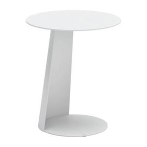 Isles Side Table White es un mueble moderno y elegante diseñado para uso en interiores o exteriores Decoración del hogar - Product Image 2