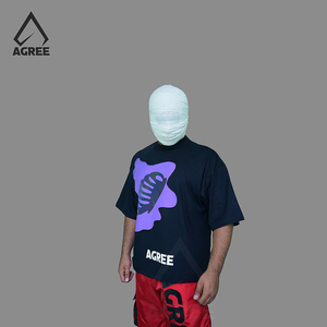 Camiseta Deportiva para Hombre, al Por Mayor, de Alta Calidad, Personalizada, Transpirable, de Secado Rápido, Corte Holgado, con Estampado Reflectante Rambo, Tejido Jersey, Marca Agree Sports - Product Image 4