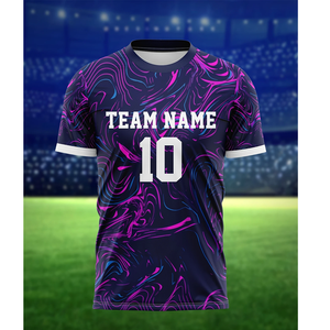 Camiseta de Fútbol para Hombre, Material Transpirable y Cómodo, Diseño Gráfico Vibrante, Servicio de Diseño Personalizado, Ajuste Cómodo para Actividades Deportivas - Product Image 1