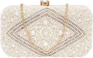 Bolsos de perlas con cuentas tejidas hechas a mano para mujer, nuevo diseño de nicho de moda, bandolera de un solo hombro para mujer - Product Image 5