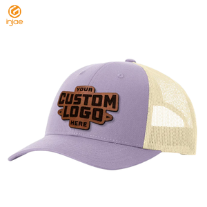 Injae Vina 6 Panel Trendy Curved Brim Trucker Caps Diseño personalizado Logotipo personalizado Estructurado Hombres Mujeres Mix Color Trucker Caps - Product Image 1