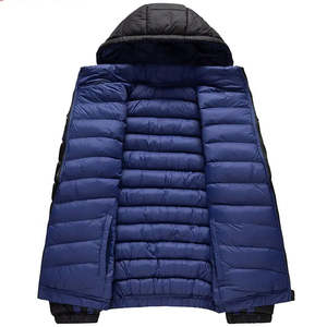 Chaqueta Acolchada de Lona al por Mayor, Diseño de Logotipo Personalizado en la Parte Delantera, Abrigo de Invierno para Hombre de Alta Calidad, Servicio OEM Personalizable - Product Image 3