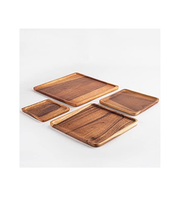 Cargador de madera maciza al por mayor y plato cargador para servir frutas plato redondo de madera de acacia y uso para servir - Product Image 4