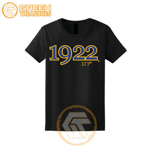 Camiseta de algodón de alta calidad Sigma Gamma Rho para mujer, ropa de hermandad personalizable, transpirable, Medio Verano, eventos griegos - Product Image 3