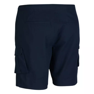 Bermuda cargo décontracté sportif pour hommes, taille moyenne, respirant, tricoté, motif solide, taille élastique, teint uni, service OEM - Product Image 2