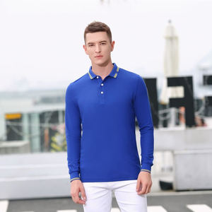 New Design Men's Neckline Embroidered <b>Long</b> <b>Sleeve</b> Polo T-<b>Shirt</b> Cotton Business Casual Team Workwear Men's Polo <b>Shirt</b> - Product Image 4