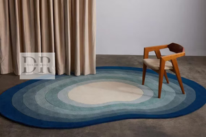 Tapis moderne fait main en 100 % laine de Nouvelle-Zélande, forme personnalisée, design ombragé, très résistant, lavable, antidérapant pour sol domestique - Product Image 5