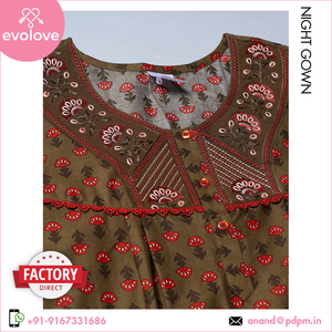 Vestido de noche largo de lavado a máquina antibacteriano de algodón 100% personalizado para mujer, ropa de dormir, servicio OEM al por mayor de primavera y verano - Product Image 5