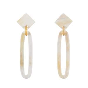 Customized Size High-Styled Love <b>Theme</b> Buffalo Horn Handmade Earrings Elegant High Polished Decoration at Price BY HF CRAFTS - Product Image 3