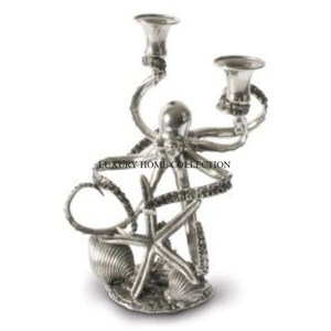 Ensemble de 2 bougeoirs classiques d'intérieur de mariage à la maison de décoration de table antique - Product Image 2