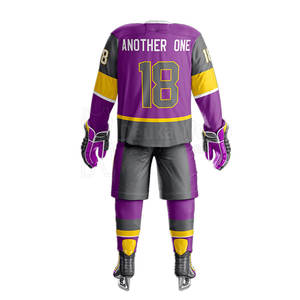 Uniformes de Hockey sobre Hielo Personalizados al Por Mayor con Nombre/Número del Equipo, Unisex, de Secado Rápido, con Tela 100% Poliéster Cómoda - Product Image 5