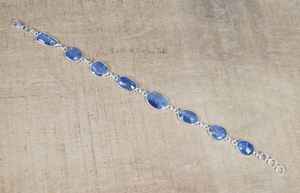 Blue Kyanite <b>Bracelet</b> Sterling Silver Faceted Gemstone Adjustable Handmade Jewelry Elegant Gift For Women - Product Image 4