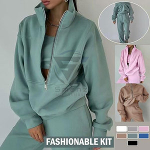 Conjunto Deportivo de Manga Larga para Mujer, para Correr, Ecológico, Transpirable, de Spandex/Algodón, Estilo Vintage, Cintura Elástica - Product Image 2