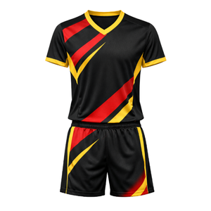 ชุดยูนิฟอร์มวอลเลย์บอลแบบสั่งทำพร้อมโลโก้ ขายส่ง แบบซับลิเมชั่น แห้งเร็ว สีดำ แดง เหลือง สำหรับทีมสโมสร กีฬา - Product Image 2