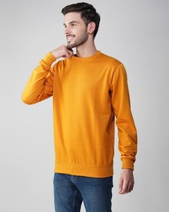 Haute qualité personnalisé hommes sweat 100% coton hommes en gros blanc solide col rond personnalisé manches longues sweats pour hommes - Product Image 1