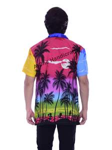 Camiseta Hawaiana de poliéster para hombres, camisa de manga corta de playa, precio al por mayor - Product Image 2
