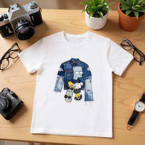 T-Shirt Unisex 210GSM 100% Cotone Modello Rose Taglia 2XL Abbigliamento Casual Aderente Oversize con Stampa Termica DTG - Product Image 3