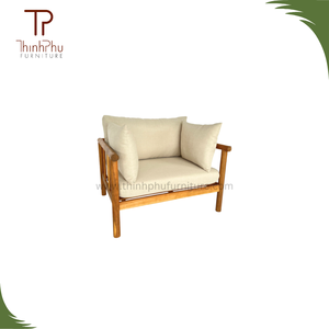 Ensemble de canapés en bois naturel écologique, mobilier convertible moderne pour intérieur/extérieur, pour hôtels, villas, salons et patios - Product Image 1