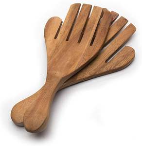 Ensemble de service à salade en bois naturel, design personnalisé, qualité supérieure, taille personnalisable, produit artisanal à bon prix - Product Image 6