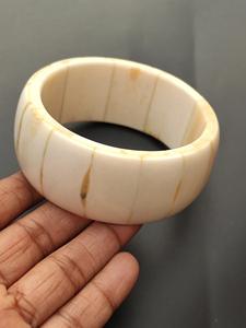 Bracelet en os de buffle naturel, fabrication artisanale, bijoux en os de buffle pour les mains - Product Image 6