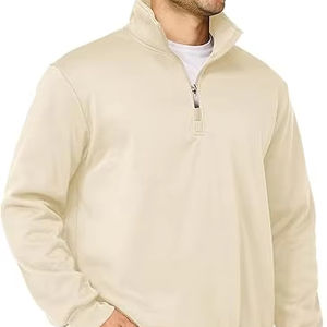 Top qualité hommes quart Zip pull col rond décontracté sweats à manches longues - Product Image 1