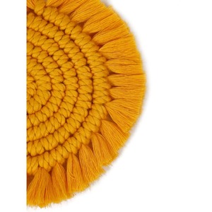 Posavasos elegantes de cuerda de algodón macramé, decoraciones sostenibles para el hogar para Resorts, esteras y almohadillas para mesa de comedor de granja, venta al por mayor - Product Image 2