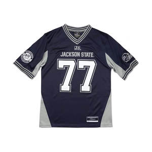 Camiseta de fútbol de la Universidad Estatal de Jackson, uniforme de equipo personalizado, ropa deportiva transpirable bordada de estilo universitario, fabricante OEM - Product Image 2