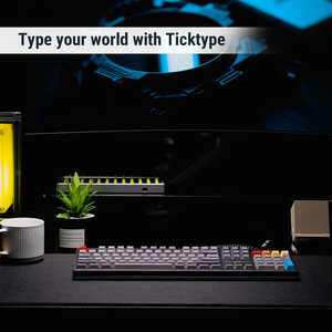 <span class=keywords><strong>Clavier</strong></span> mécanique personnalisé sans fil DP 104 avec interrupteurs magnétiques --- Interrupteurs linéaires Gris Gecha et Rye - Product Image 3