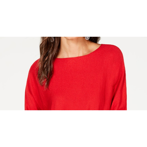 INC International Concepts Maglione Tunica Rosso da Donna, Stile Vintage Casual con Decorazione a Bottoni e Lunghezza Lunga per l'Autunno - Product Image 2